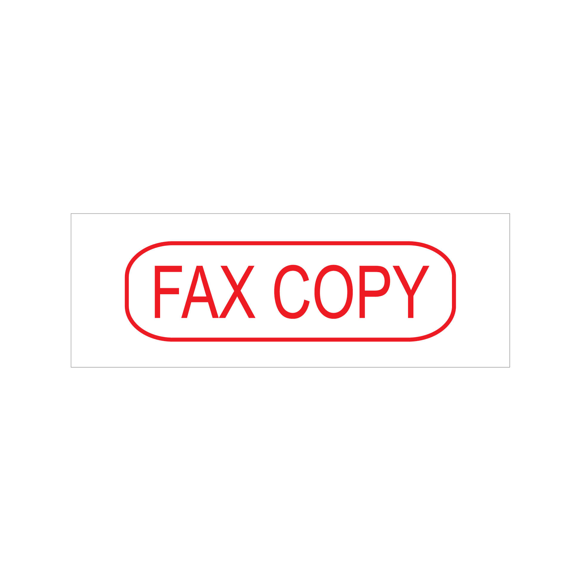Fax Copy Stock Stamp 4911/138 38x14mm | Rubber Stamps Online Singapore